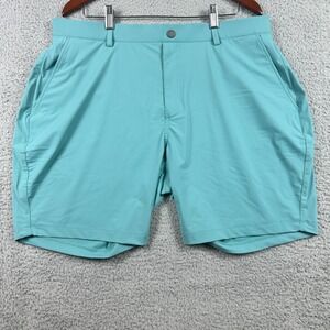 Redvanly Golf Shorts Mens XXL (Fits 37 Waist) Teal Blue 7.5" Inseam Stretch